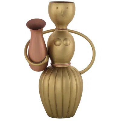 Pre-owned Zanetto Pablita Sculptural Vase By  In Brown