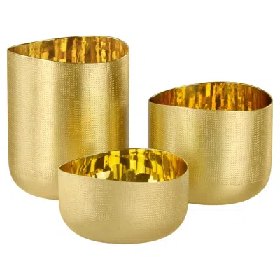 Pre-owned Zanetto Set Of 3 Velvet 1 Bowls In Brown