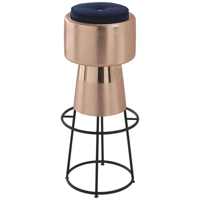 Pre-owned Zanetto Tappo Copper Bar Stool By Nooii In Brown