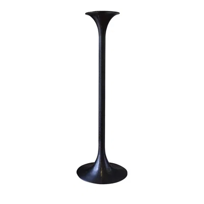 Pre-owned Zanetto Titanium-plated Madurai Candlestick-vase Duo By  In Black