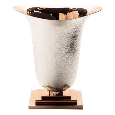Pre-owned Zanetto Tre Vase By Denise Viviani In Silver