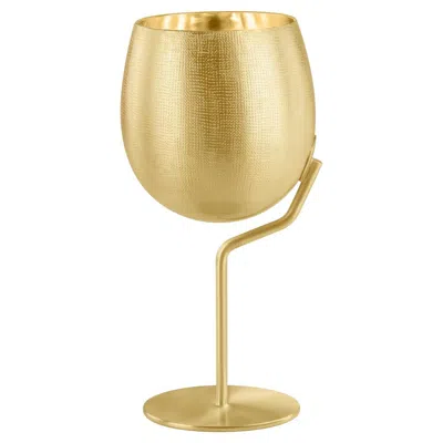 Pre-owned Zanetto Velvet 1 Gold Brass Wine Glasses By