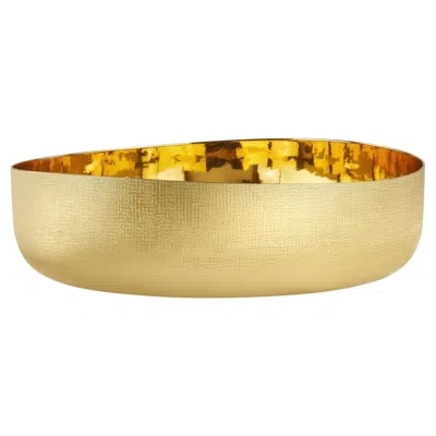 Pre-owned Zanetto Velvet 1 Light Gold Brass Bread Basket