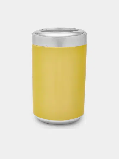 Zanetto Velvet Enamelled Silver-plated Wine Cooler  Abask Luxury Gift In Yellow