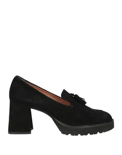 Zanfrini Cantù Woman Loafers Black Size 11 Leather