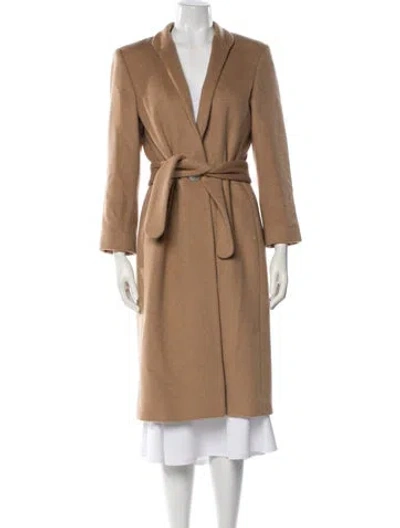 Pre-owned Zang Toi Cashmere Coat In Neutral