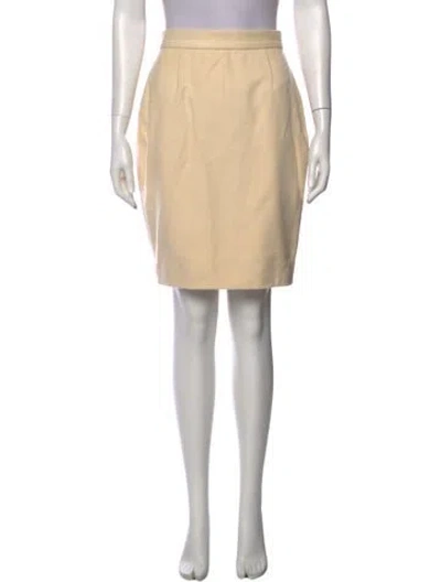 Pre-owned Zang Toi Cashmere Knee-length Skirt In Neutral
