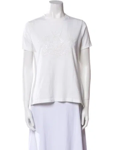 Pre-owned Zang Toi Crew Neck Short Sleeve T-shirt In White
