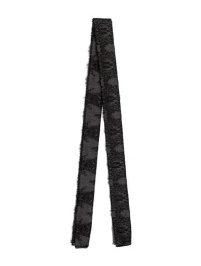 Pre-owned Zang Toi Printed Scarf In Grey