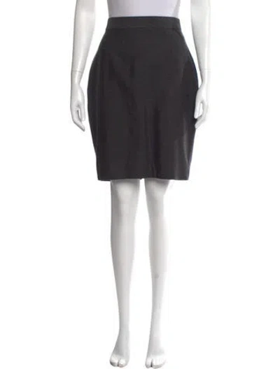 Pre-owned Zang Toi Silk Knee-length Skirt In Gray