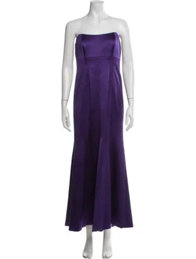 Pre-owned Zang Toi Silk Long Dress In Purple