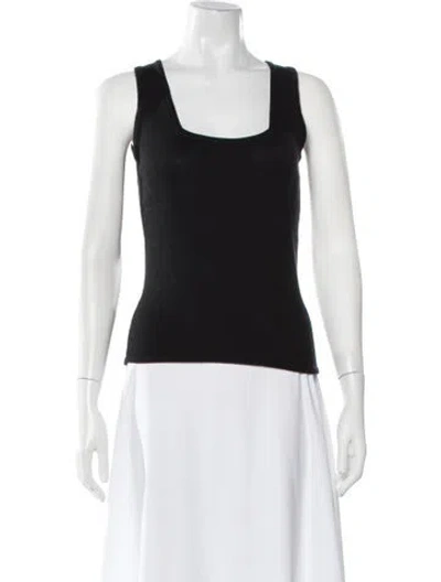 Pre-owned Zang Toi Square Neckline Sweater In Black