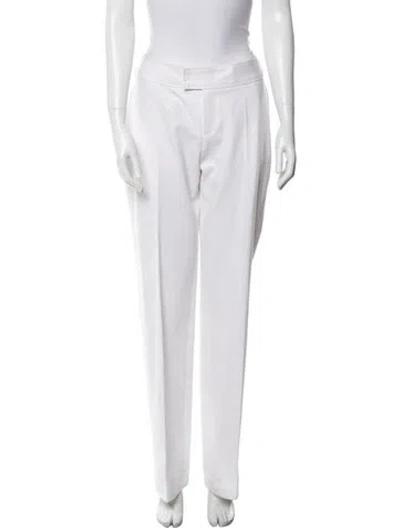Pre-owned Zang Toi Straight Leg Pants In Neutral