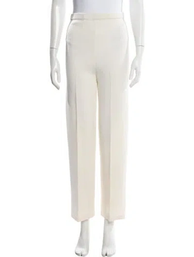 Pre-owned Zang Toi Straight Leg Pants In White