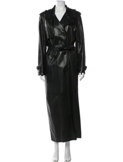 Pre-owned Zang Toi Trench Coat In Green