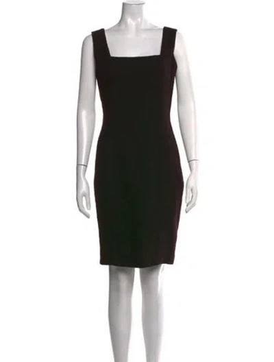 Pre-owned Zang Toi Wool Knee-length Dress In Black