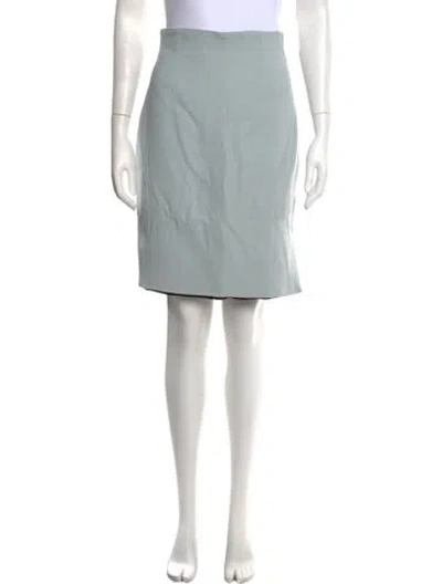 Pre-owned Zang Toi Wool Knee-length Skirt In Blue
