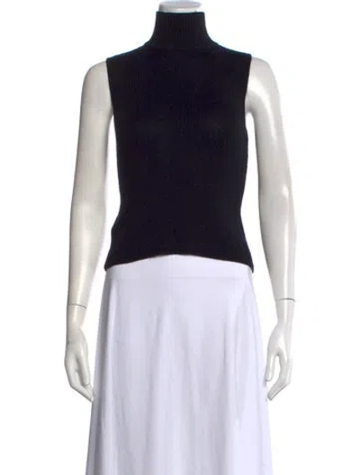 Pre-owned Zang Toi Wool Turtleneck Sweater In Black