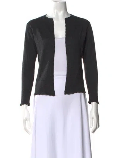 Pre-owned Zang Toi Wool V-neck Sweater In Black