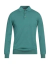 Zanieri Man Sweater Emerald Green Size Xl Cotton In Green