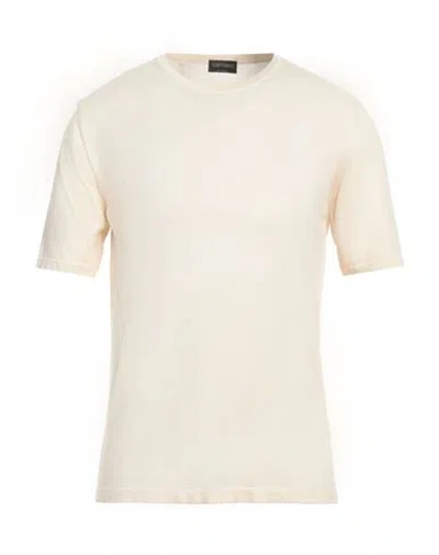 Zanieri Man T-shirt Ivory Size L Cotton In White