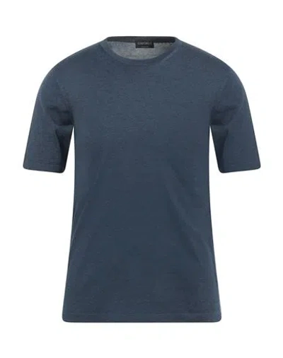 Zanieri Man T-shirt Navy Blue Size L Cotton