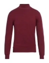 Zanieri Man Turtleneck Burgundy Size 48 Wool In Red