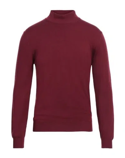 Zanieri Man Turtleneck Burgundy Size 48 Wool In Red