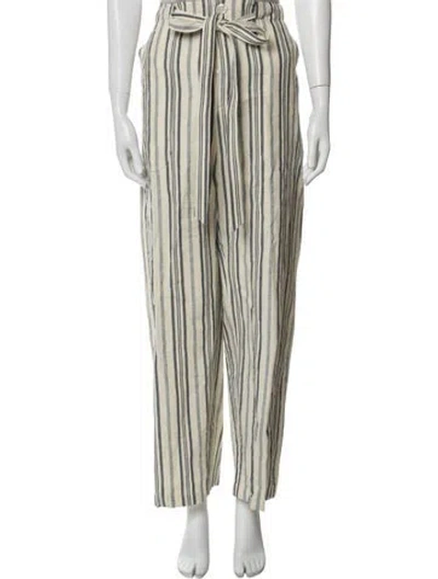 Pre-owned Zanini Linen Straight Leg Pants W/ Tags In Neutral