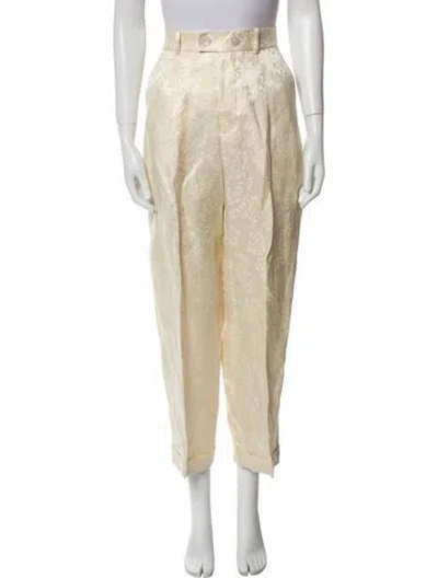 Pre-owned Zanini Linen Wide Leg Pants In Neutral