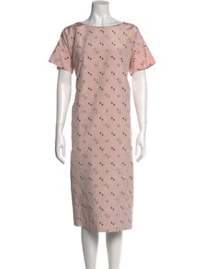 Pre-owned Zanini Silk Midi Length Dress In Pink