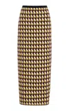 Zankov Alina Jacquard-knit Merino Wool Maxi Skirt In Print