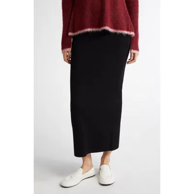 Zankov Alina Maxi Sweater Pencil Skirt In Black