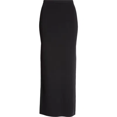 Zankov Alina Maxi Sweater Pencil Skirt In Black