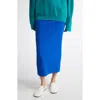 Zankov Alina Maxi Sweater Pencil Skirt In Cobalt
