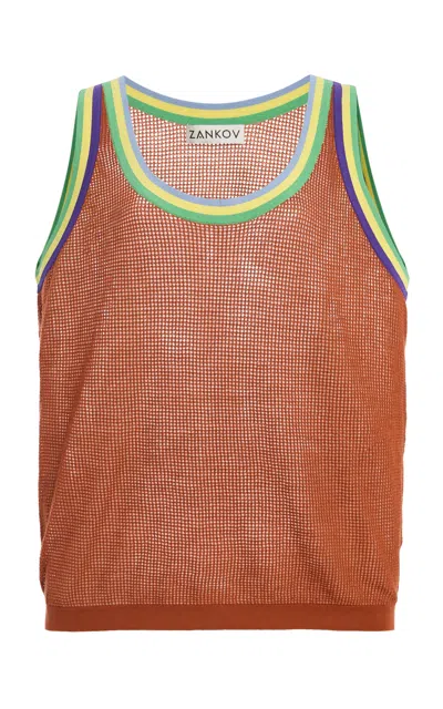 Zankov Angelo Wool Top In Orange