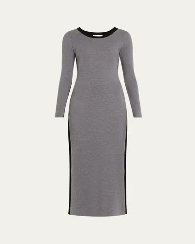 ZANKOV ANGIE COLORBLOCK LONG-SLEEVE ANKLE DRESS