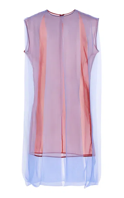 Zankov Ash Silk Organza Top In Multi