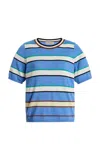 Zankov Benji Striped Wool Top In Multi