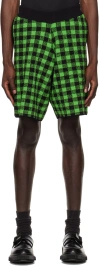 Zankov Black & Green Diego Shorts In 012 Black-grass