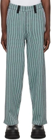 Zankov Black & White Charlie Trousers In 113 Ivory-black Mult