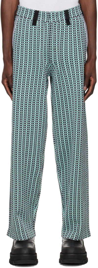 Zankov Black & White Charlie Trousers In 113 Ivory-black Mult