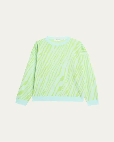 ZANKOV CARO ABSTRACT STRIPE SWEATER