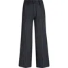 Zankov Charlie Geo Jacquard Straight Leg Pants In Black/cobalt Multi