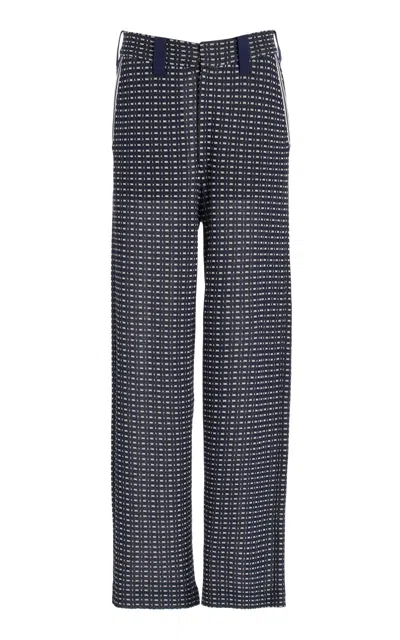 Zankov Charlie Straight-legged Crepe Pants In Blue