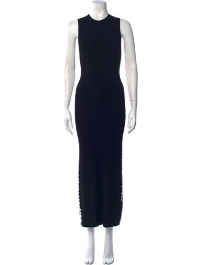 Pre-owned Zankov Crew Neck Long Dress In Blue
