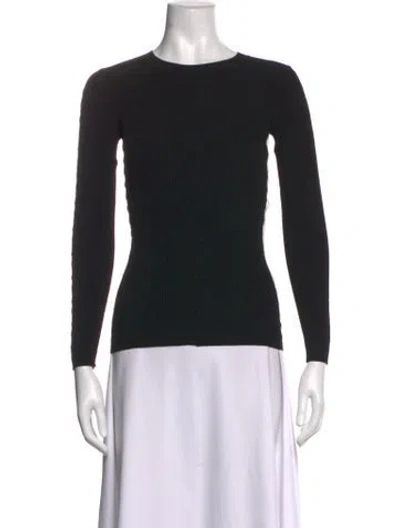 Pre-owned Zankov Crew Neck Long Sleeve Top In Black