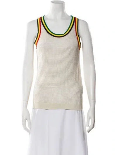 Pre-owned Zankov Crew Neck Sleeveless Top In Neutral