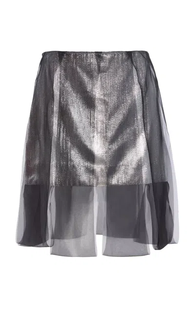 Zankov Danyelle Silk-blend Mini Skirt In Multi
