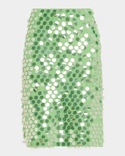 ZANKOV DELPHINE PAILLETTES MOHAIR-WOOL PENCIL SKIRT